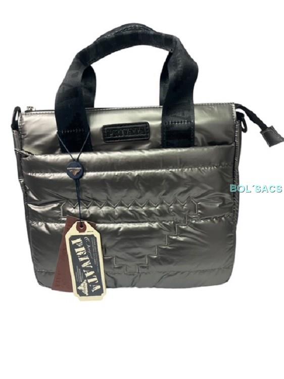 BOLSO ACOLCHADO ASAS Y BANDOLERA DE PRIVATA | P-4935GR